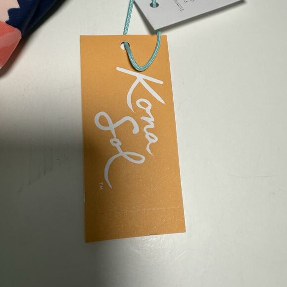 Kona Sol Swimsuit One-Piece Women’s Size 22 Floral Print Ruched Adjustable Strap - Picture 10 of 12